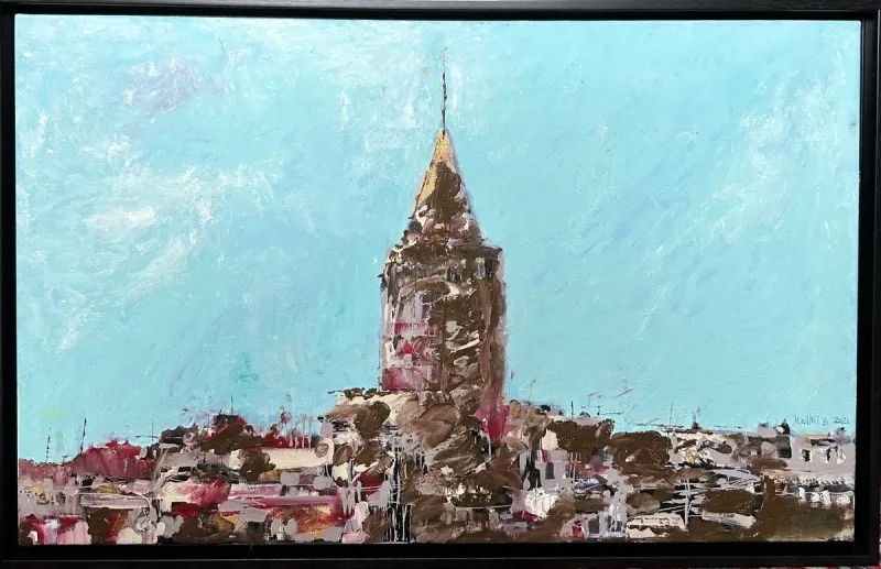 Zahit Büyükişliyen, “Bir İstanbul Masalı” — oil on canvas, 2021 — Marius Art Gallery