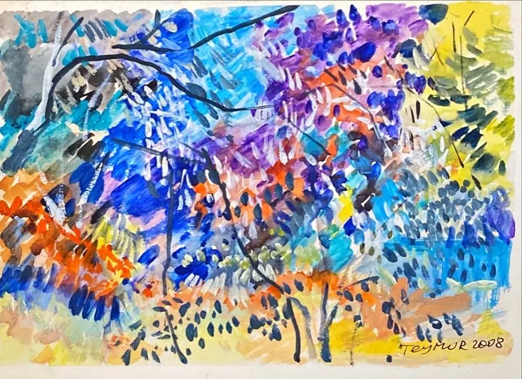 Teymur Ağalıoğlu — mixed media on paper, 2008 — Marius Art Gallery