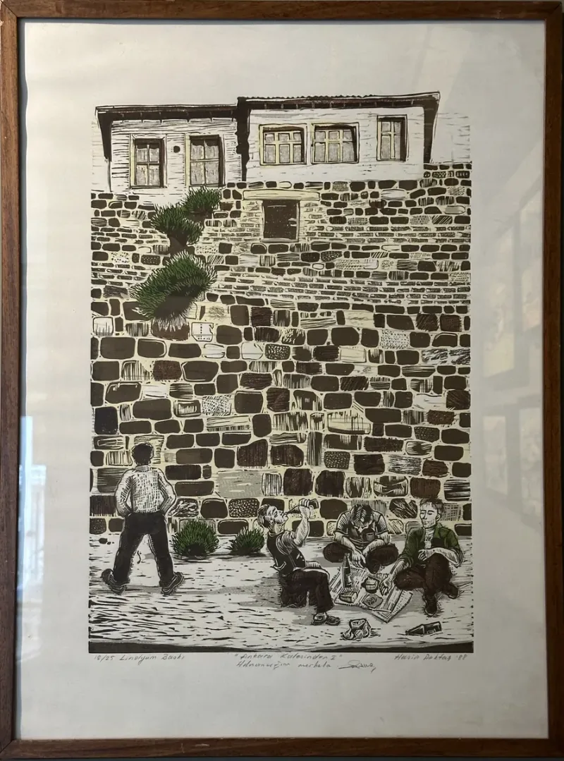 Hasip Pektaş — linocut, 1988 — Marius Art Gallery