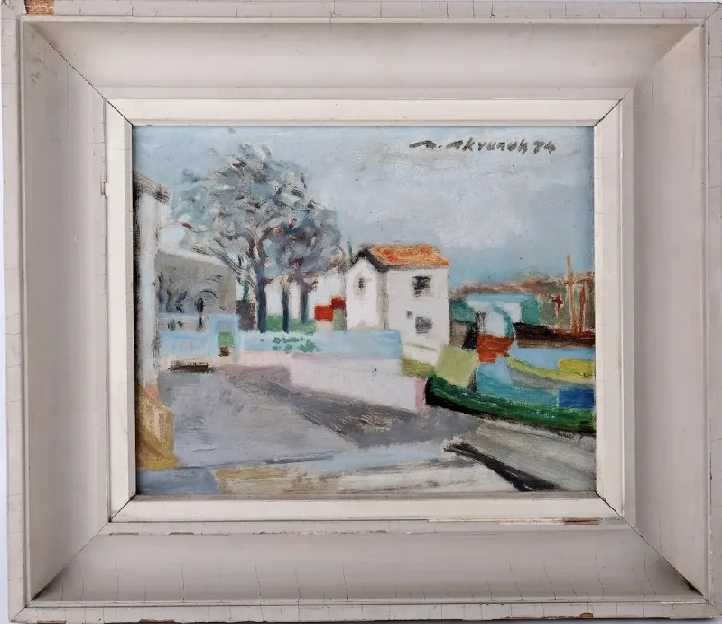 Nihat Akyunak — oil on plywood, 1974 — Marius Art Gallery