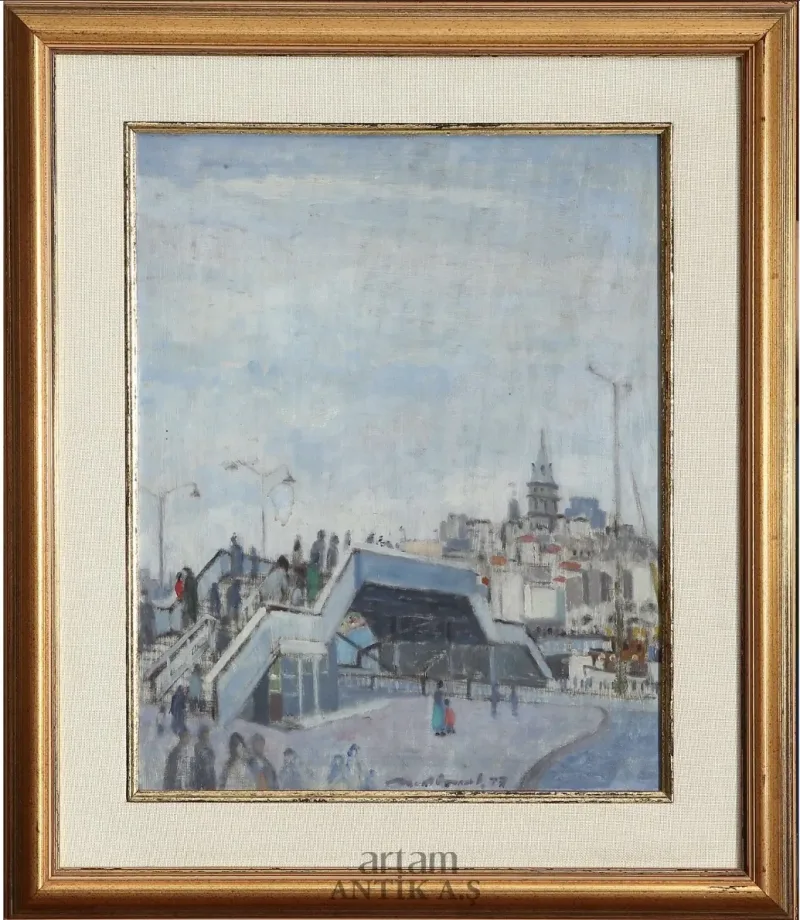 Nihat Akyunak — oil on hardboard, 1977 — Marius Art Gallery