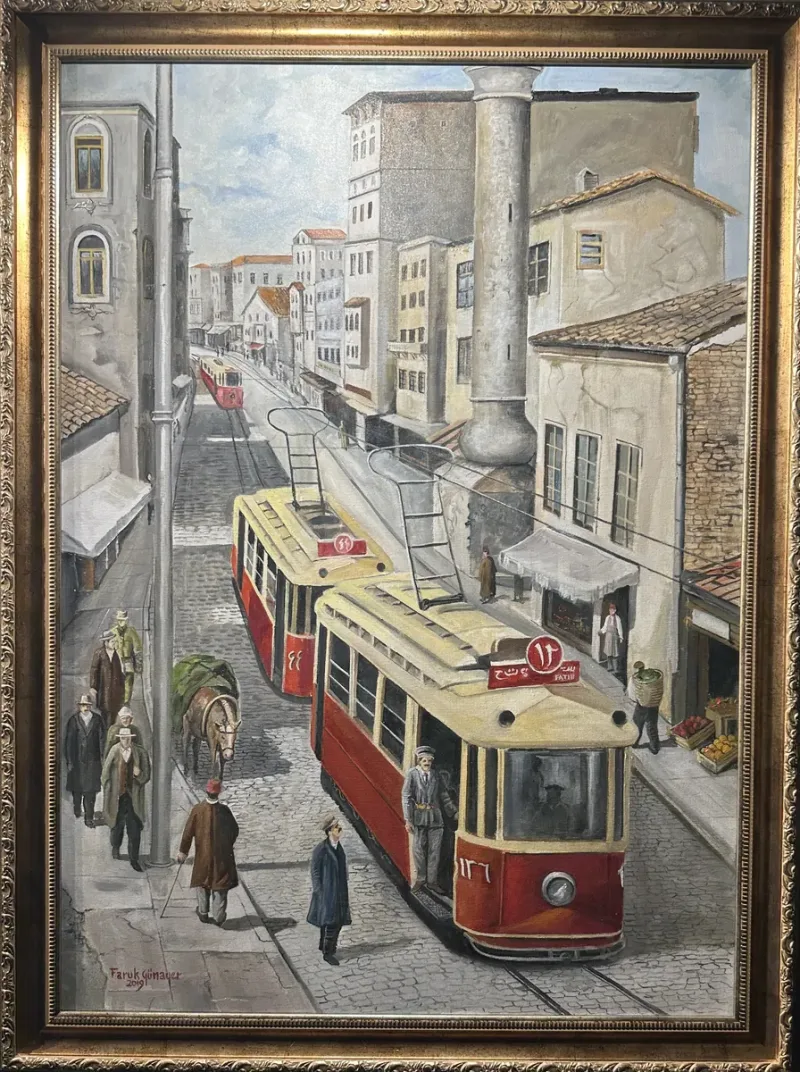 Faruk Günayer, “Hüdavendigar Caddesi 1910” — oil on canvas, 2019 — Marius Art Gallery